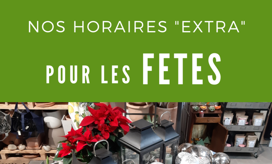 Horaires extras pour les fêtes